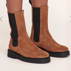 Staud Palamino Boot Tan/Black Sz 41/11 NWT